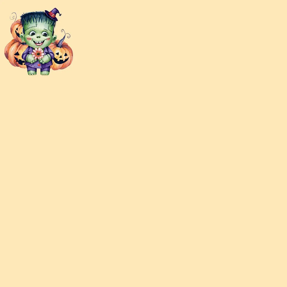 64 Watercolor Cute Halloween Designs Bundle PNG