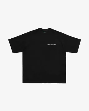 A FEW GOOD KIDS CHERUB CUPID BLACK TEE