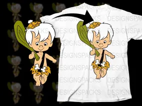 Adorable Pebbles Flintstone Toddler Png Digital Download