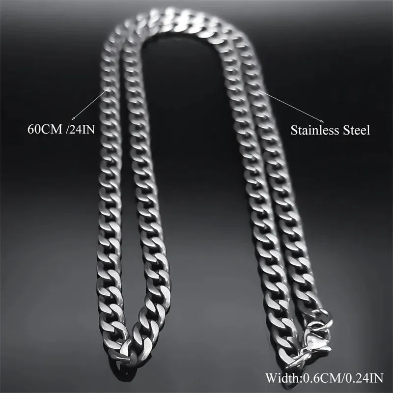 Antique Cuban Link Chain Rope Rapper Necklace for Men Women