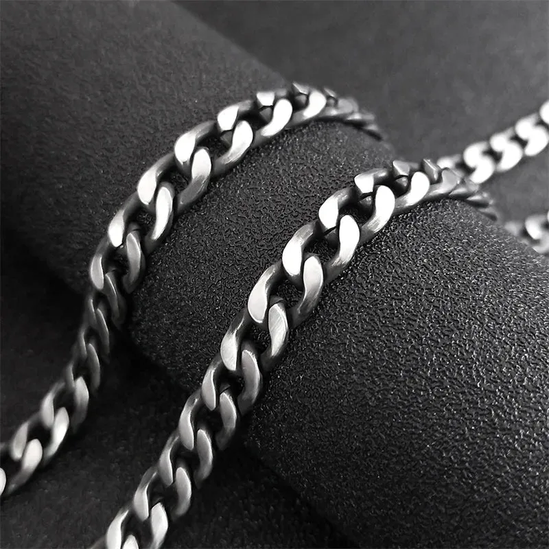 Antique Cuban Link Chain Rope Rapper Necklace for Men Women