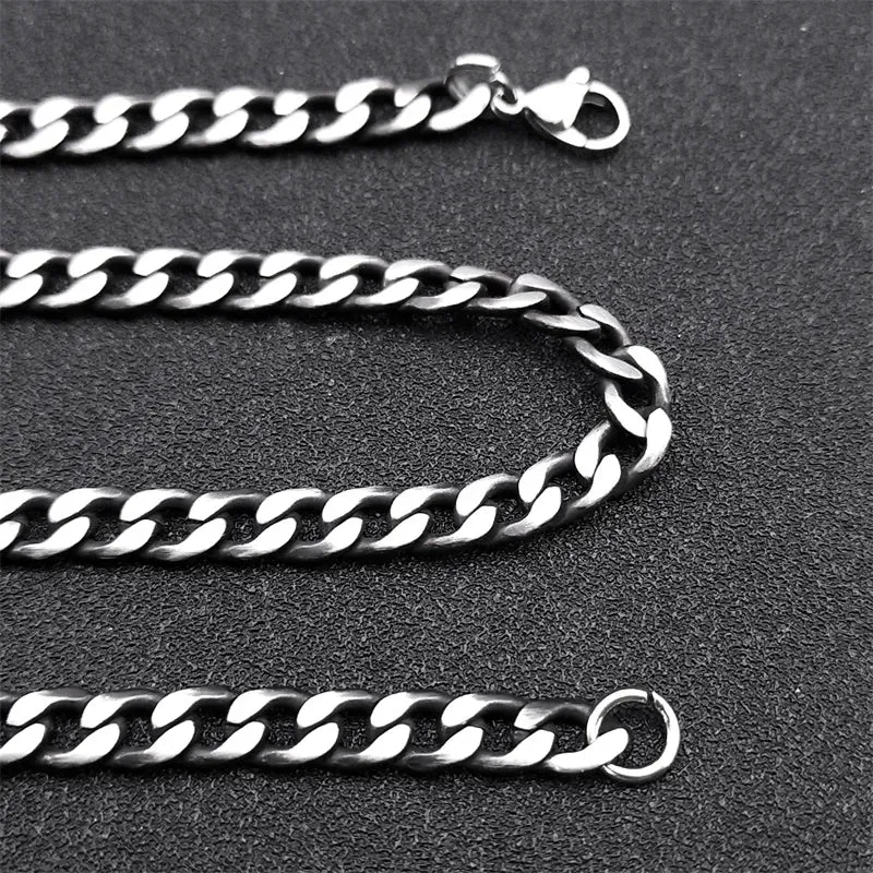 Antique Cuban Link Chain Rope Rapper Necklace for Men Women