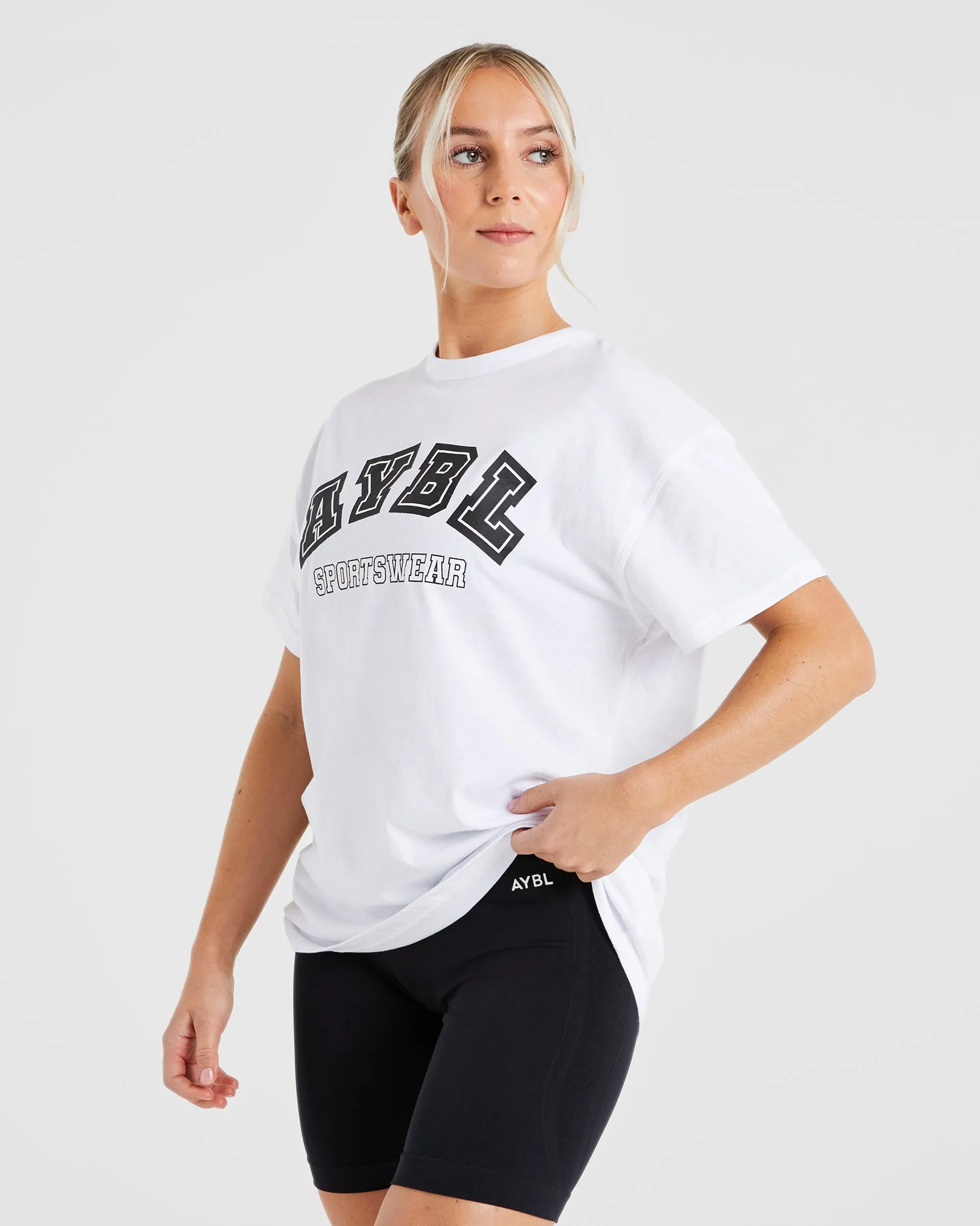 AYBL Sports Oversized T Shirt - White