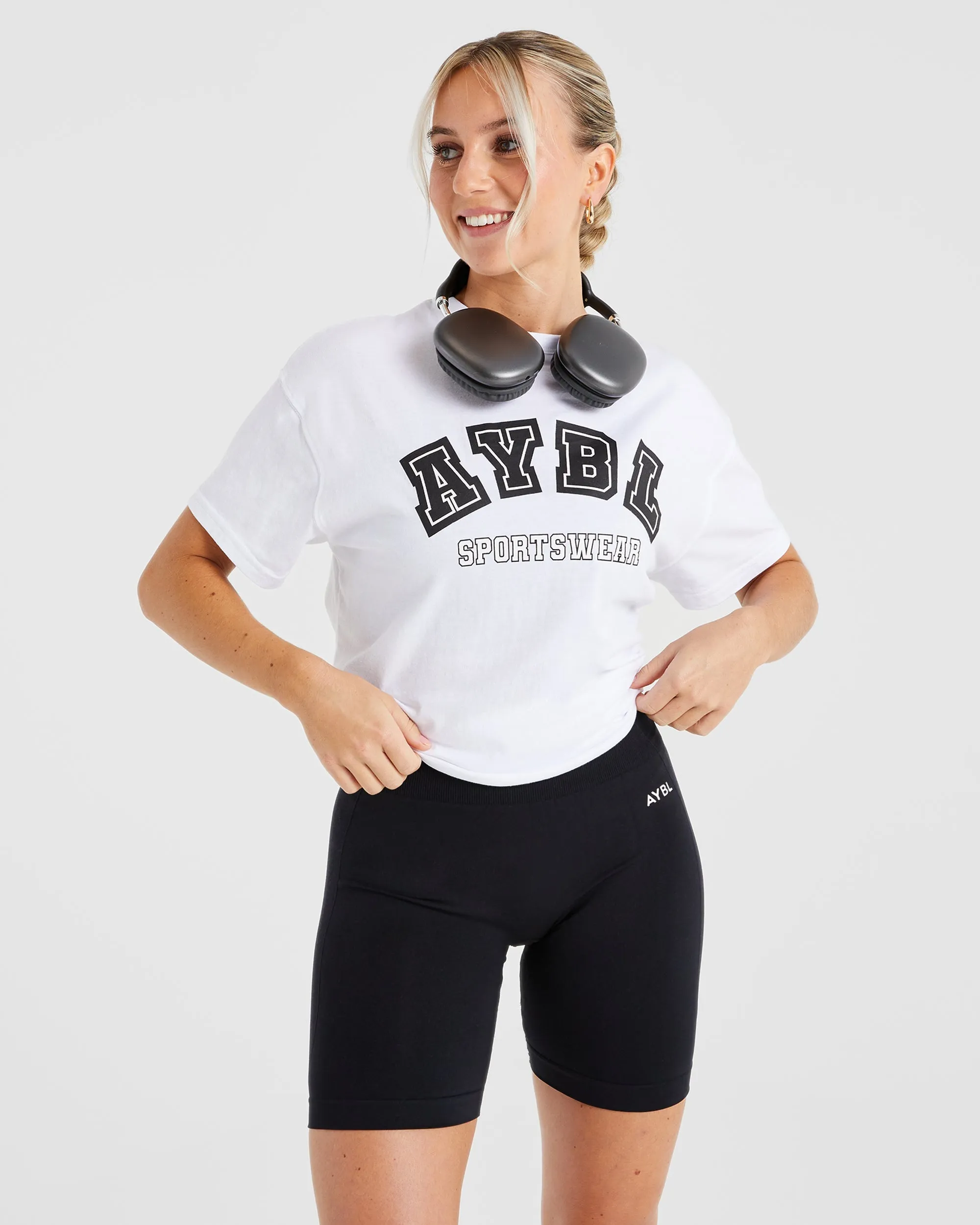 AYBL Sports Oversized T Shirt - White
