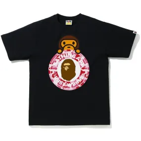 BAPE ABC Camo Milo On Busy Works Tee - Black/Pink