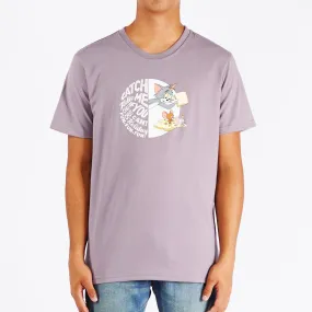 Bobson Japanese X Tom and Jerry Men's Basic Tees for Men Trendy Fashion High Quality Apparel Comfortable Casual Top for Men Slim Fit 151276-U (Gray)