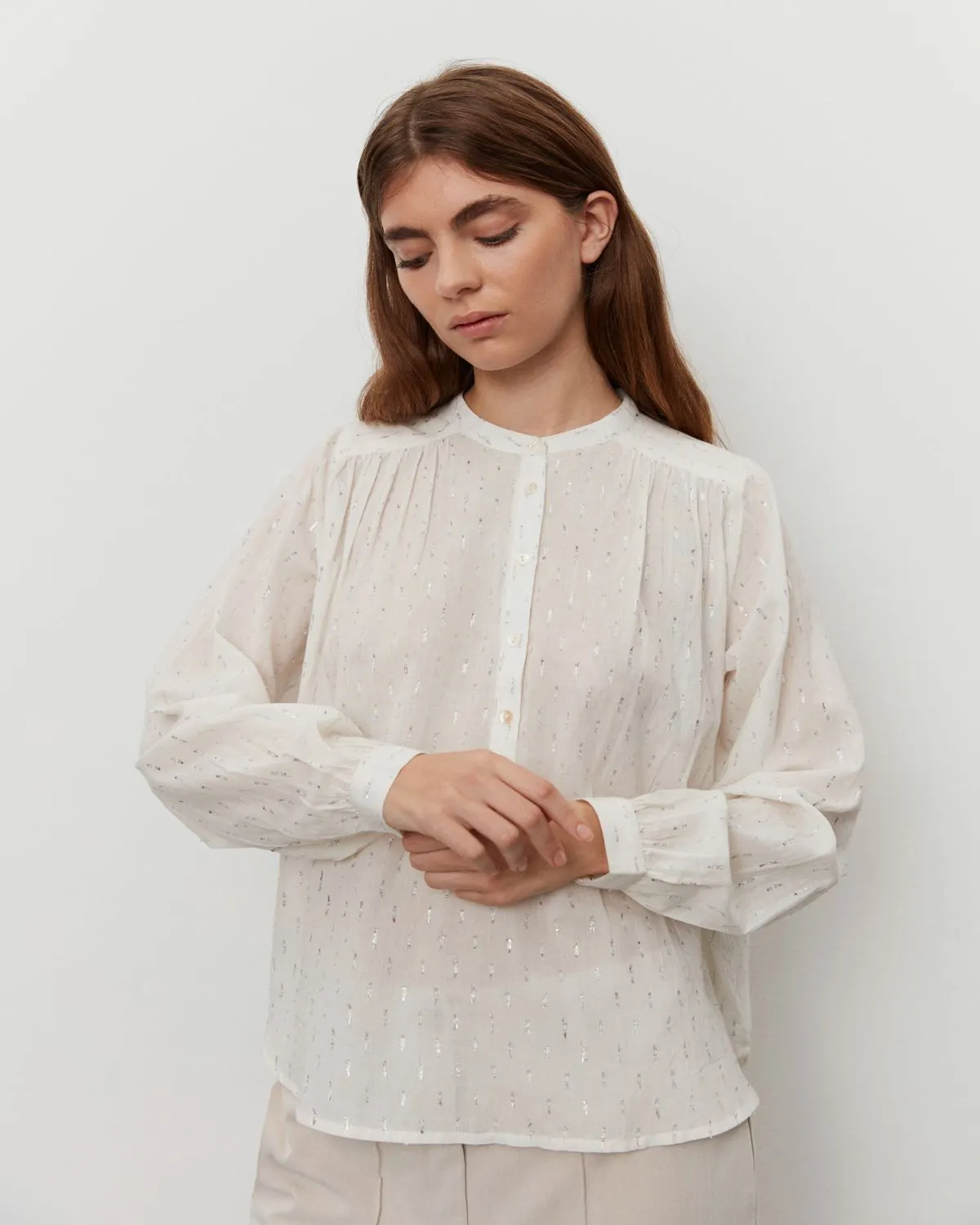 BODILSW SHIRT - White silver