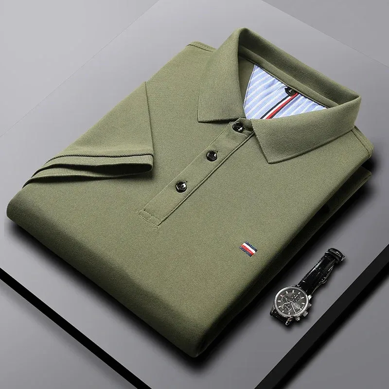 Breathable and Comfortable Embroidered Casual Fashion Polo Shirt