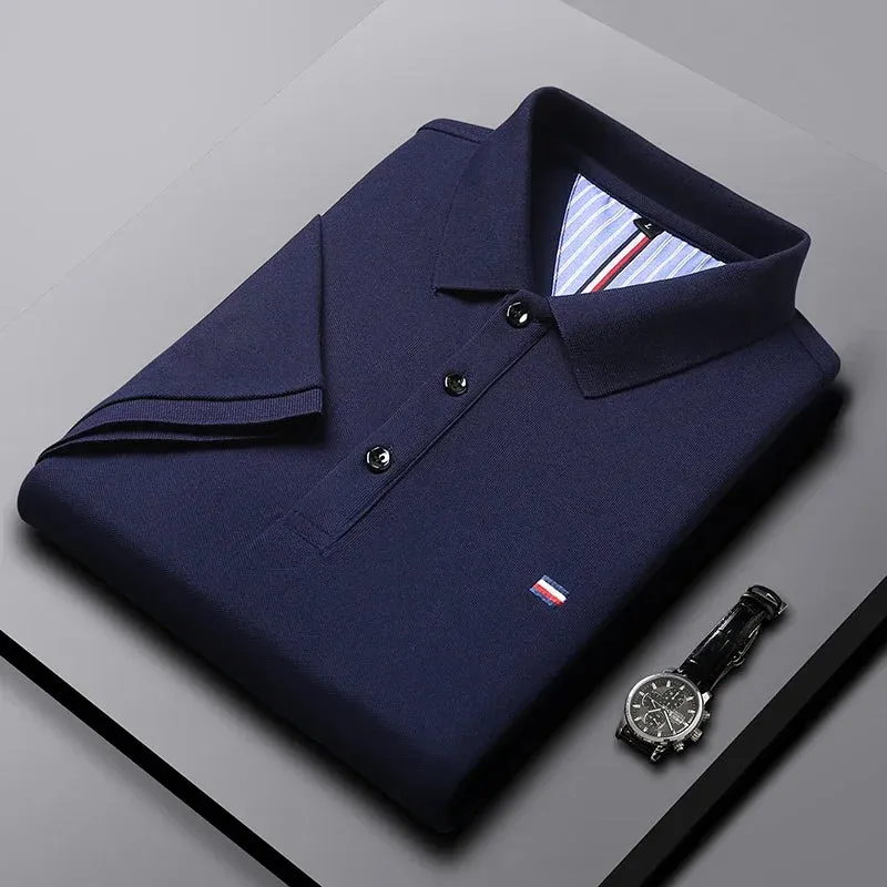 Breathable and Comfortable Embroidered Casual Fashion Polo Shirt