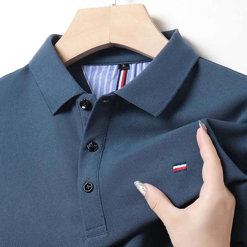Breathable and Comfortable Embroidered Casual Fashion Polo Shirt