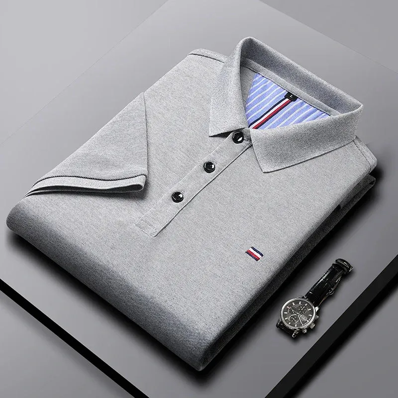 Breathable and Comfortable Embroidered Casual Fashion Polo Shirt