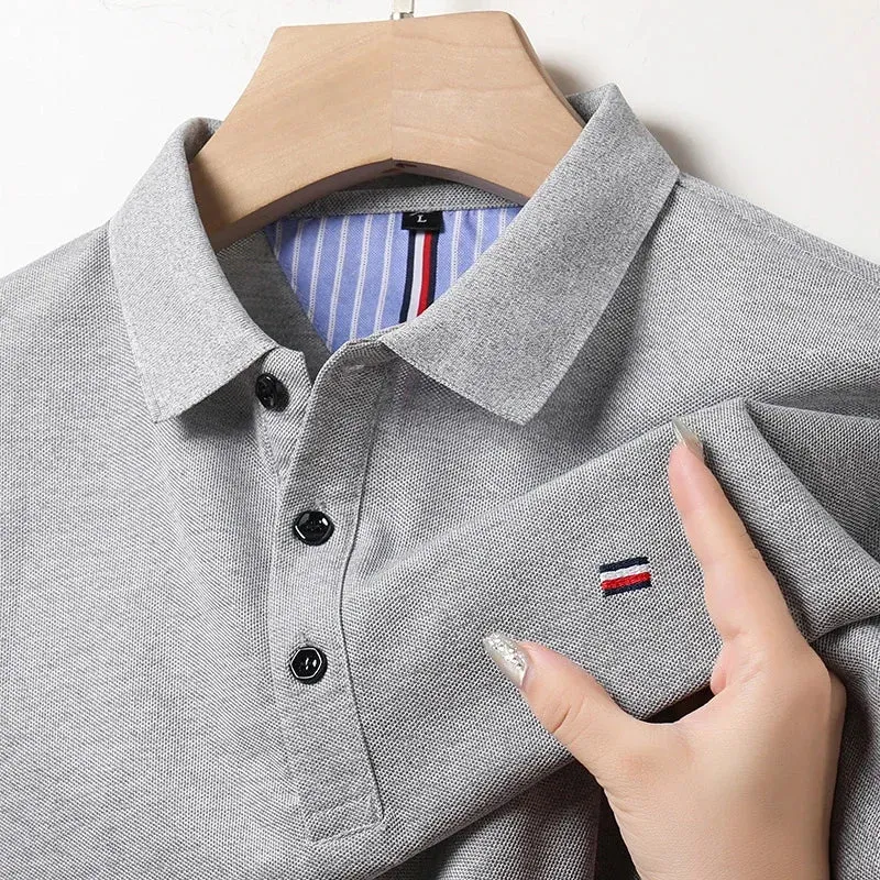 Breathable and Comfortable Embroidered Casual Fashion Polo Shirt