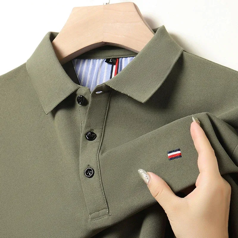 Breathable and Comfortable Embroidered Casual Fashion Polo Shirt