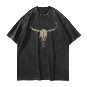 Bull Skull Washed T-Shirt