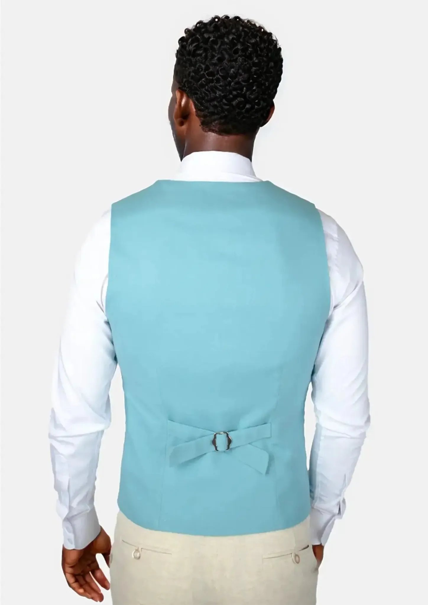 Capri Blue Linen Blend Vest