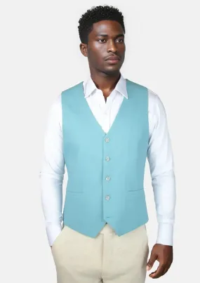 Capri Blue Linen Blend Vest