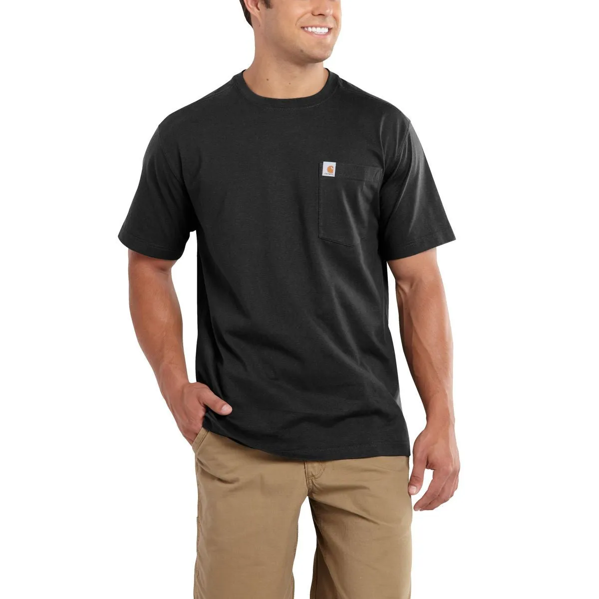 Carhartt Men's Black Maddock Pocket Short Sleeve T-Shirt
