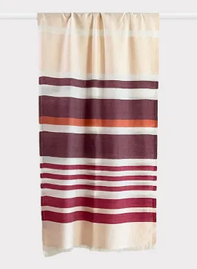 Claret Striped Muffler