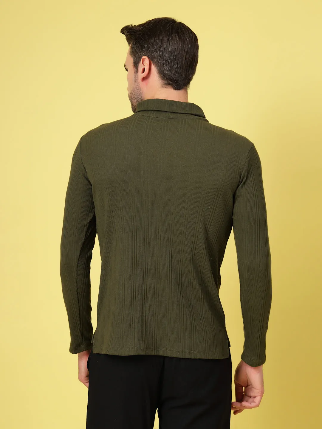 Classic Ribbed Turtleneck T-Shirt