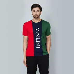 Colour Block T-shirt- Croc navy