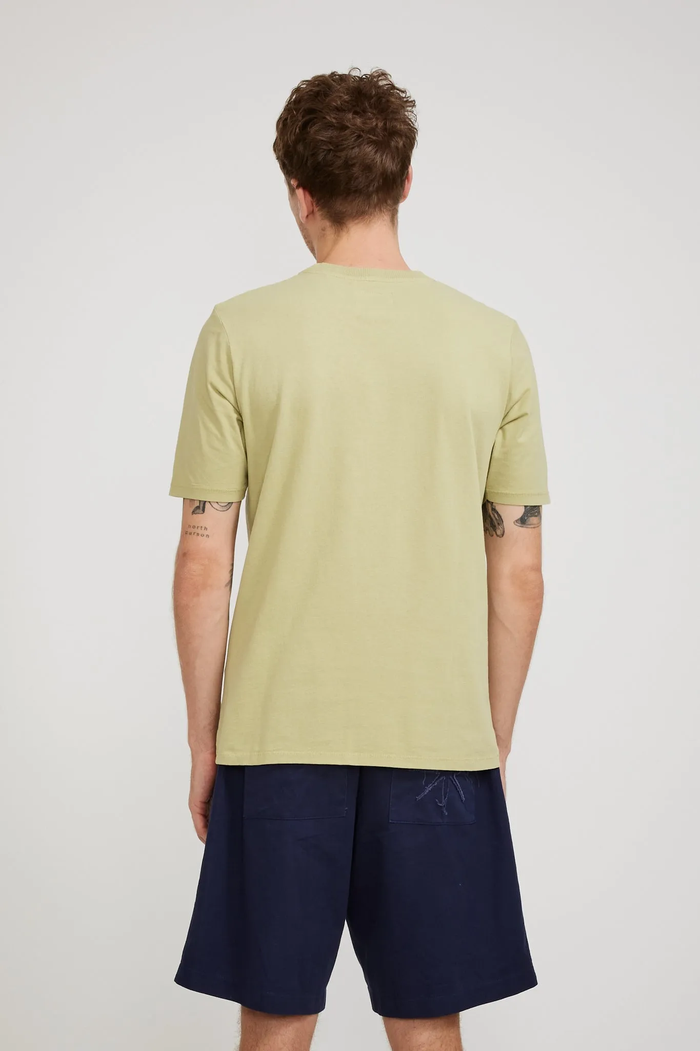 Contrast Sleeve Tee Light Sage