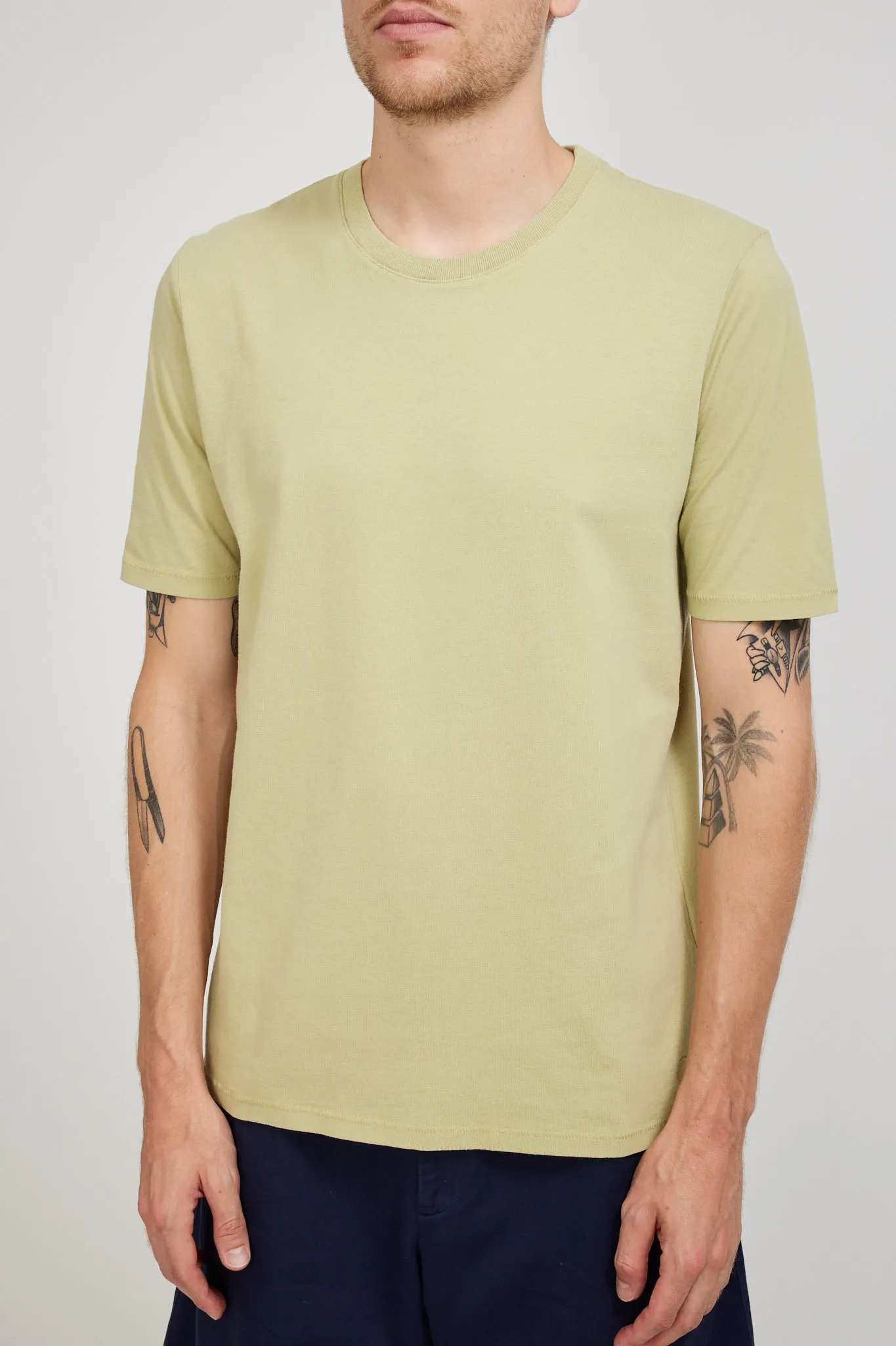 Contrast Sleeve Tee Light Sage