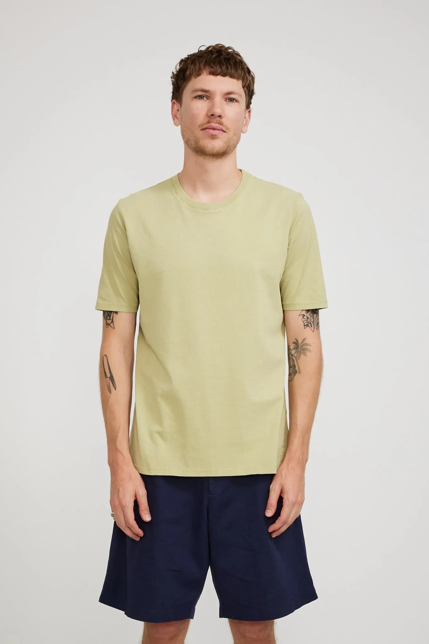 Contrast Sleeve Tee Light Sage