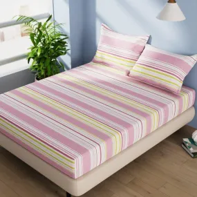 Crida Striped Bedsheet - Lavender
