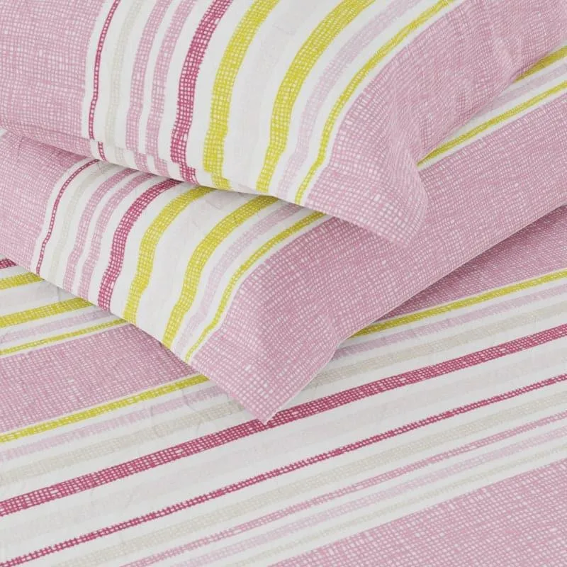 Crida Striped Bedsheet - Lavender