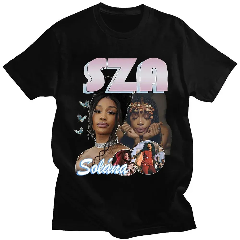 CTRL X SOS Rapper SZA Graphic Tee | Vintage Punk Hip-Hop Casual T-shirt | Bold, Streetwear-Inspired Style for Men & Women