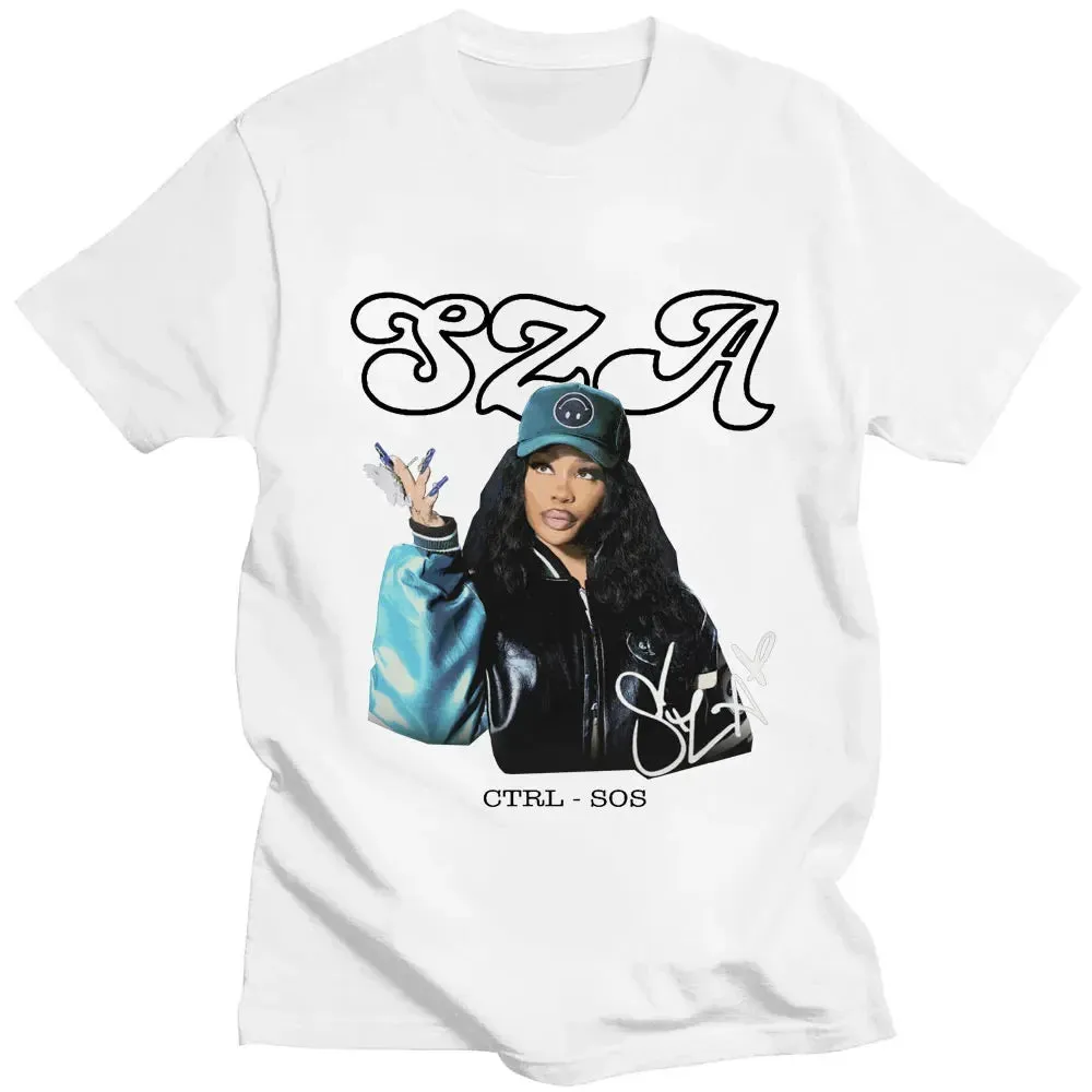 CTRL X SOS Rapper SZA Graphic Tee | Vintage Punk Hip-Hop Casual T-shirt | Bold, Streetwear-Inspired Style for Men & Women