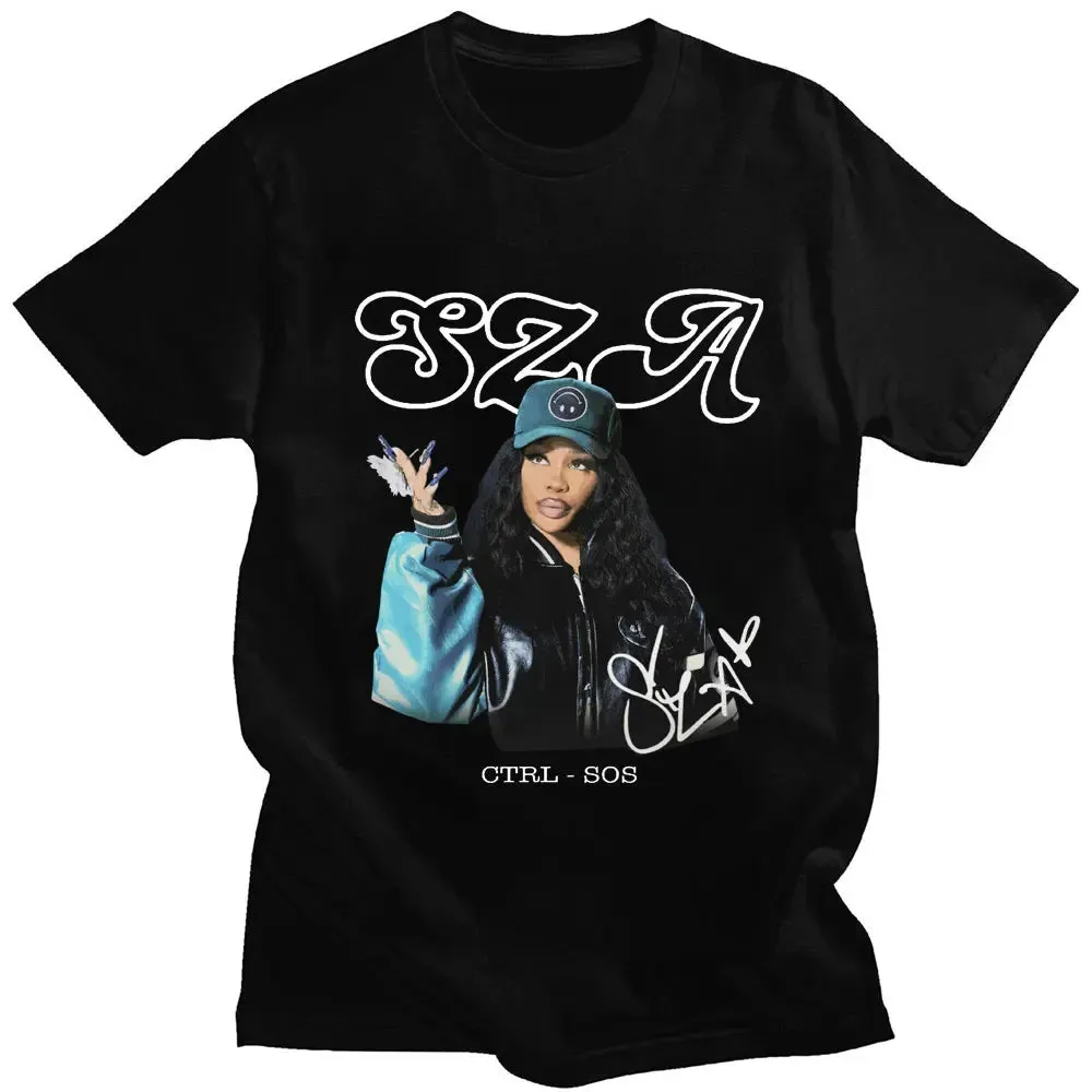 CTRL X SOS Rapper SZA Graphic Tee | Vintage Punk Hip-Hop Casual T-shirt | Bold, Streetwear-Inspired Style for Men & Women