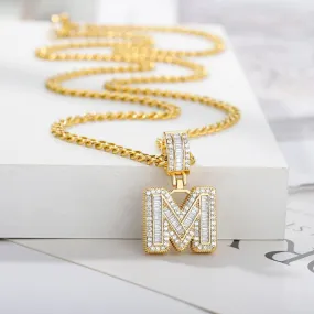 Cube Letter Pendant Necklace For Women Punk Party Jewelry