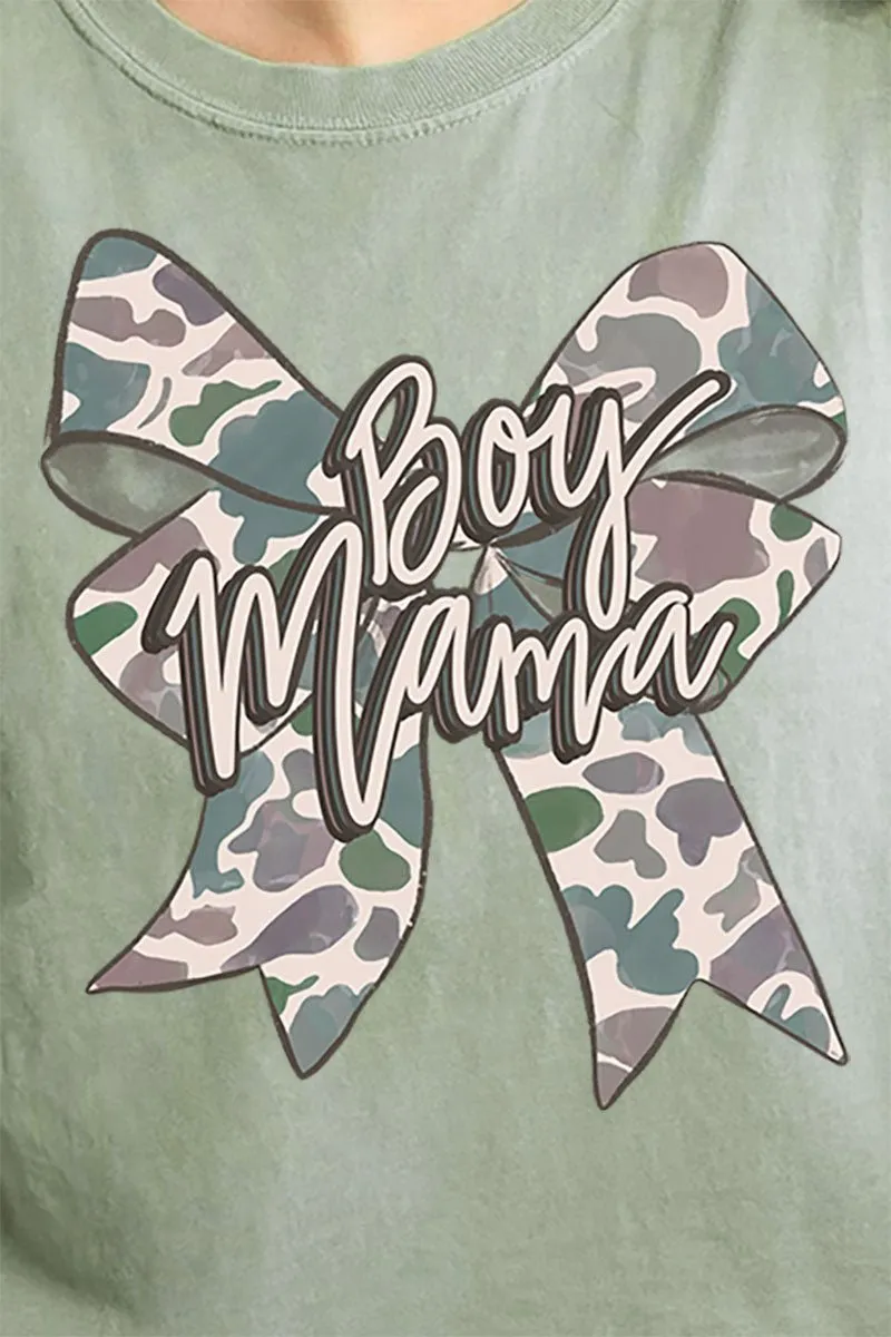 Distressed Boy Mama Coquette Comfort Colors Adult Ring-Spun Cotton Tee