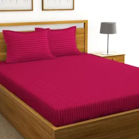 Duesa Striped Bedsheet - Red
