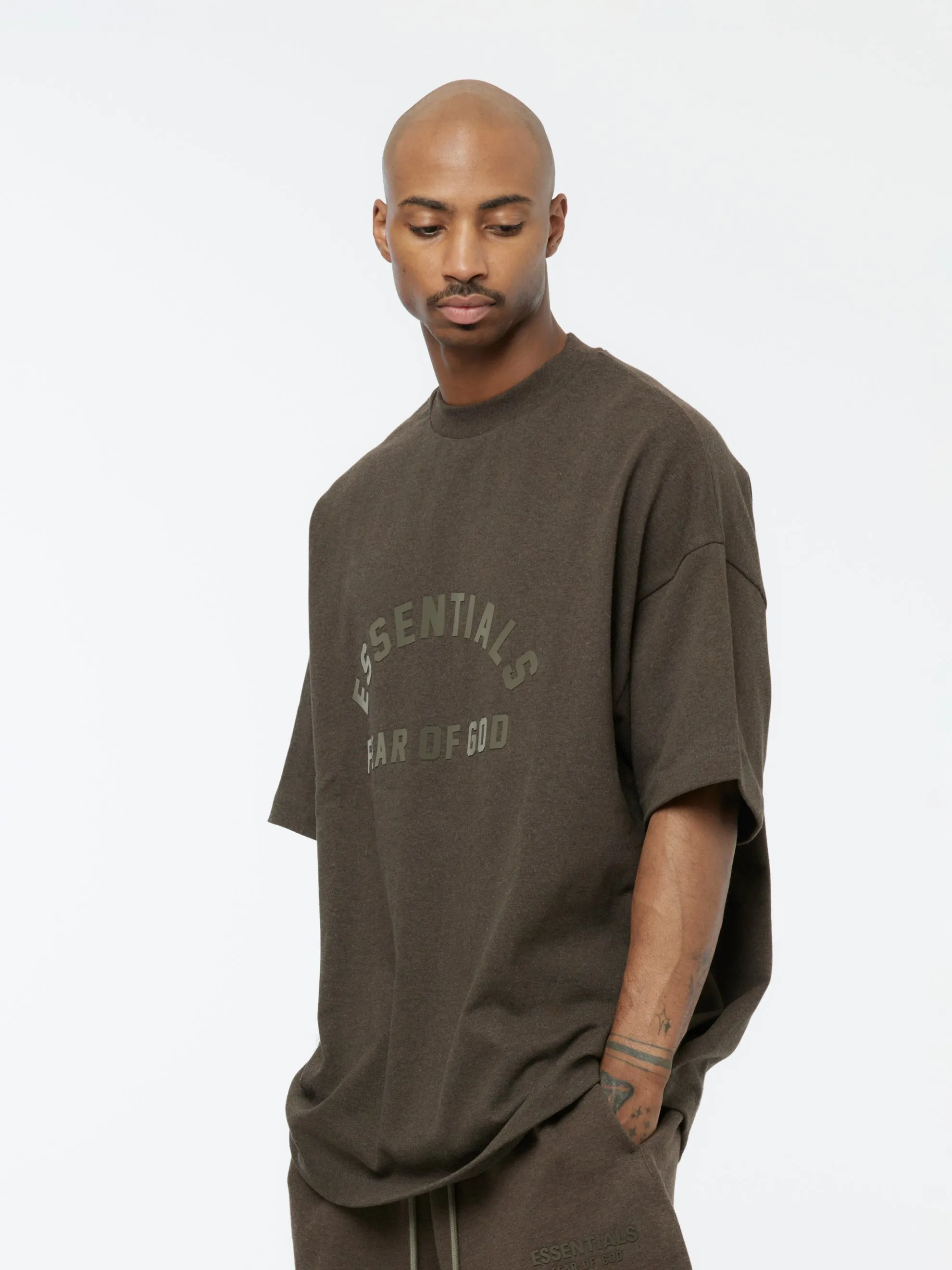 Essentials Heavy S/S Tee SU24 (Heather Wood)