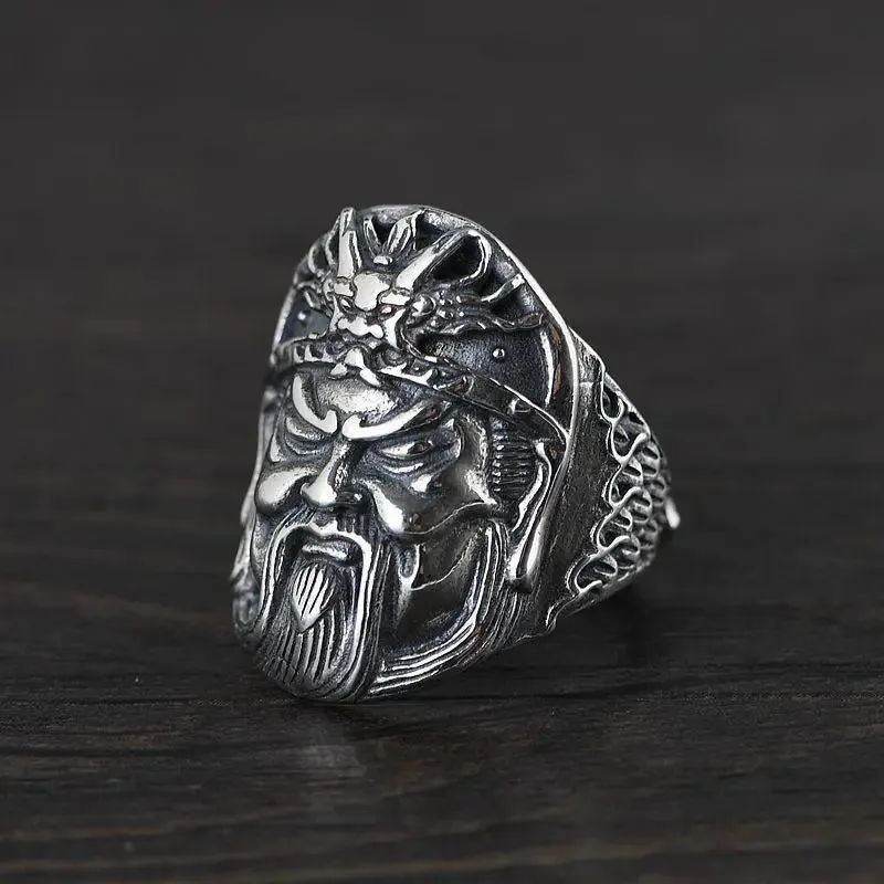 European And American Fashion, Personalized And Versatile, Domineering Flame Dragon Pattern Open Ring, Male Trend Hip-Hop Single