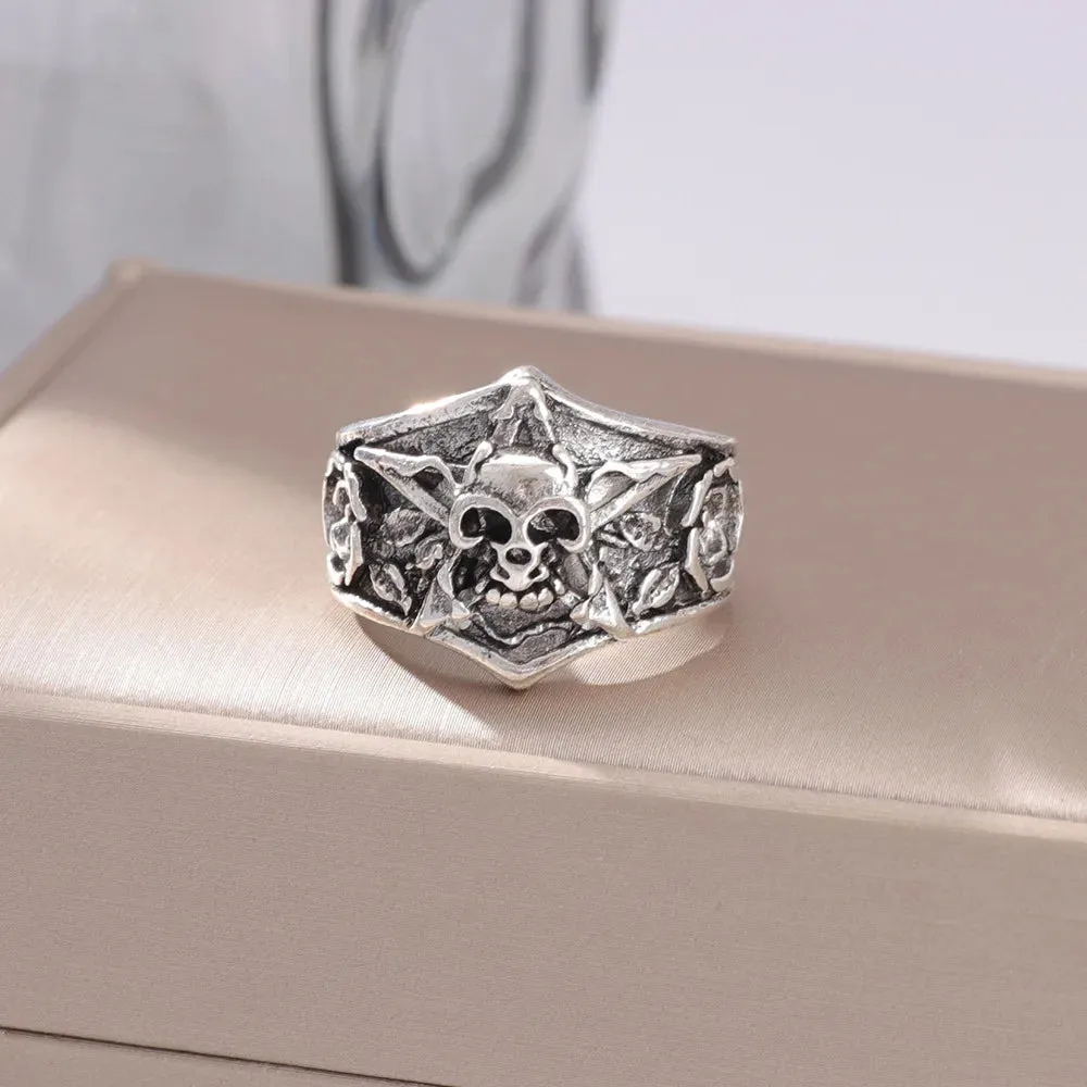 European And American Fashion, Personalized And Versatile, Domineering Flame Dragon Pattern Open Ring, Male Trend Hip-Hop Single