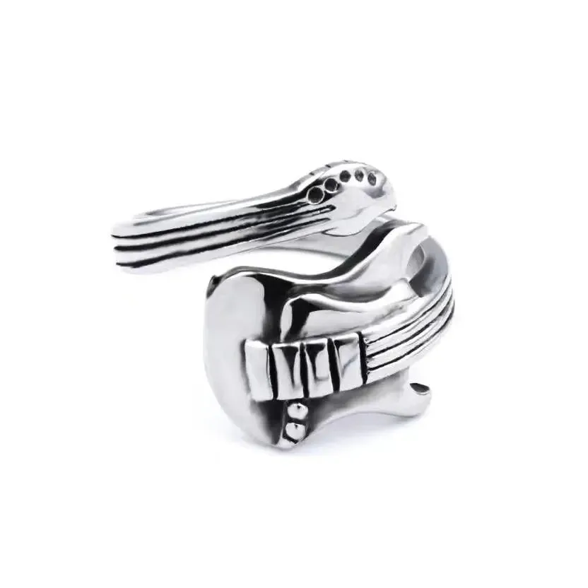 European And American Fashion, Personalized And Versatile, Domineering Flame Dragon Pattern Open Ring, Male Trend Hip-Hop Single