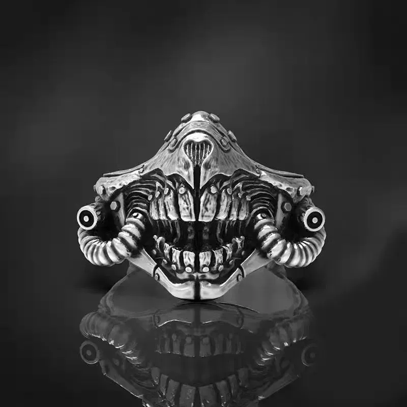 European And American Fashion, Personalized And Versatile, Domineering Flame Dragon Pattern Open Ring, Male Trend Hip-Hop Single
