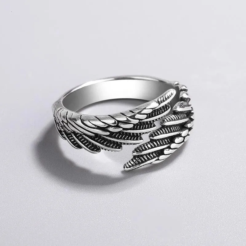 European And American Fashion, Personalized And Versatile, Domineering Flame Dragon Pattern Open Ring, Male Trend Hip-Hop Single