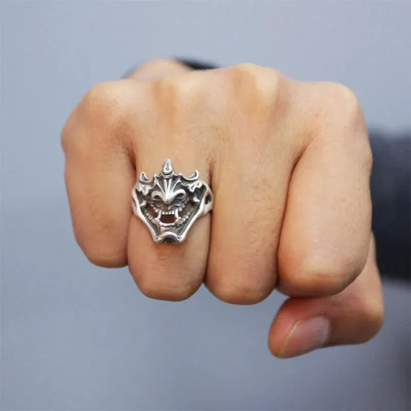 European And American Fashion, Personalized And Versatile, Domineering Flame Dragon Pattern Open Ring, Male Trend Hip-Hop Single