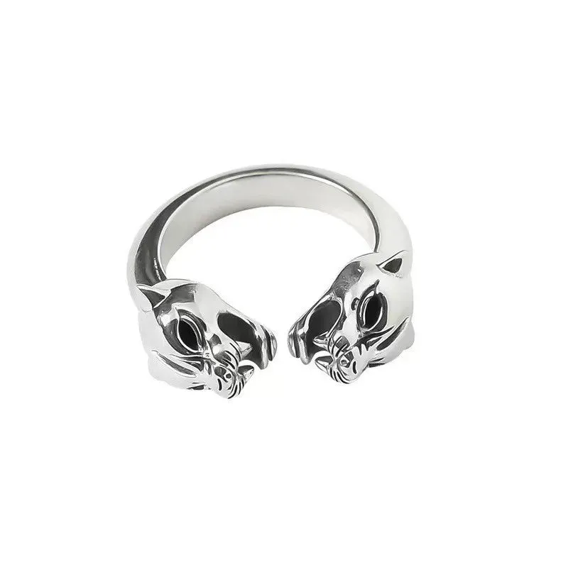 European And American Fashion, Personalized And Versatile, Domineering Flame Dragon Pattern Open Ring, Male Trend Hip-Hop Single
