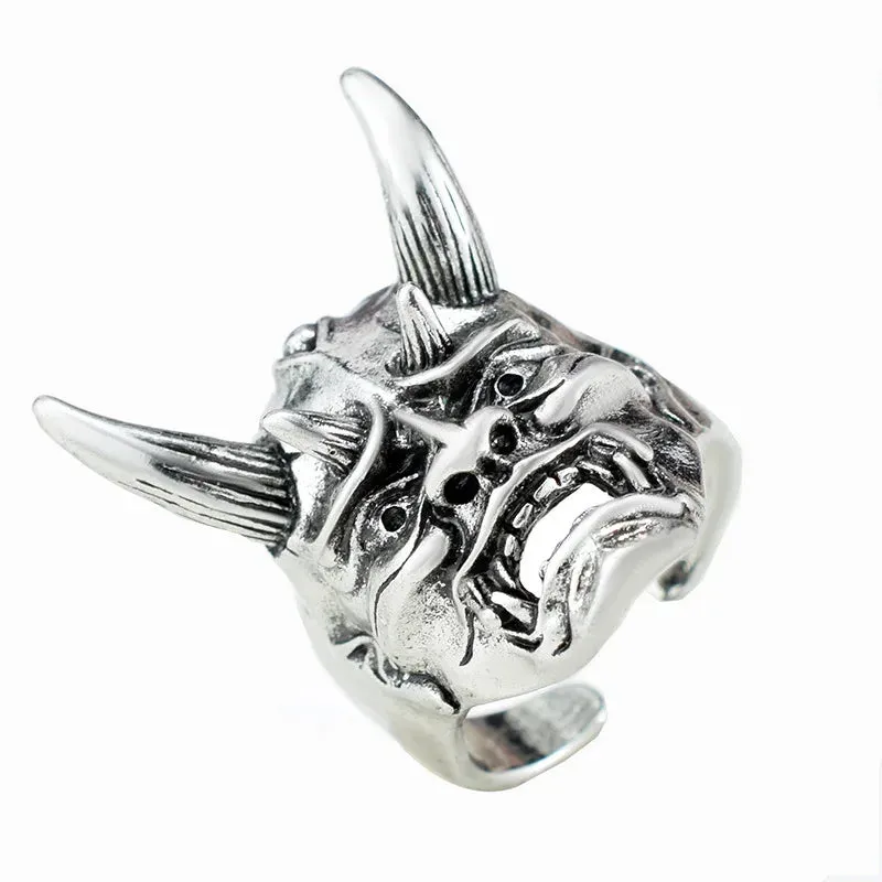 European And American Fashion, Personalized And Versatile, Domineering Flame Dragon Pattern Open Ring, Male Trend Hip-Hop Single