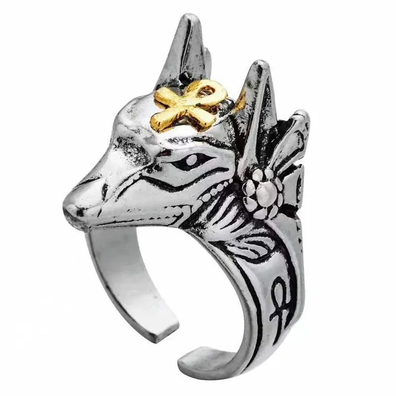 European And American Fashion, Personalized And Versatile, Domineering Flame Dragon Pattern Open Ring, Male Trend Hip-Hop Single