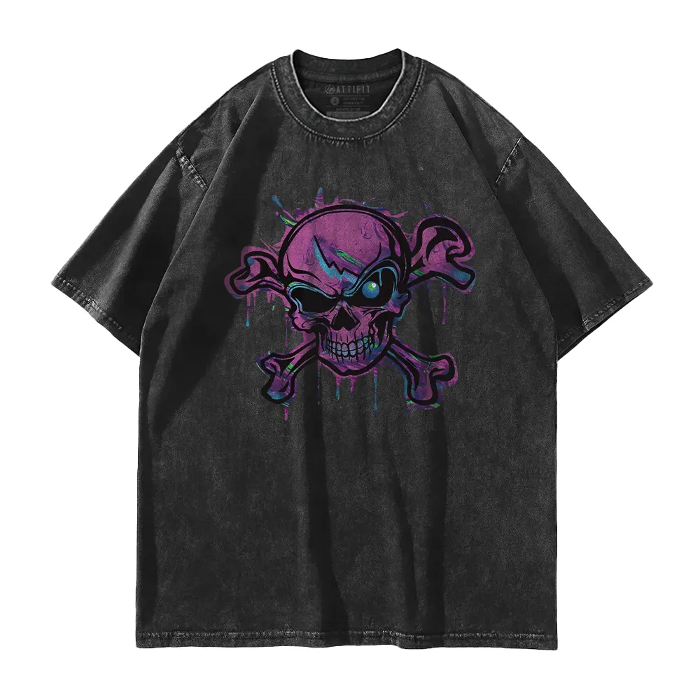 Evil Skull Washed T-Shirt