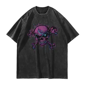Evil Skull Washed T-Shirt
