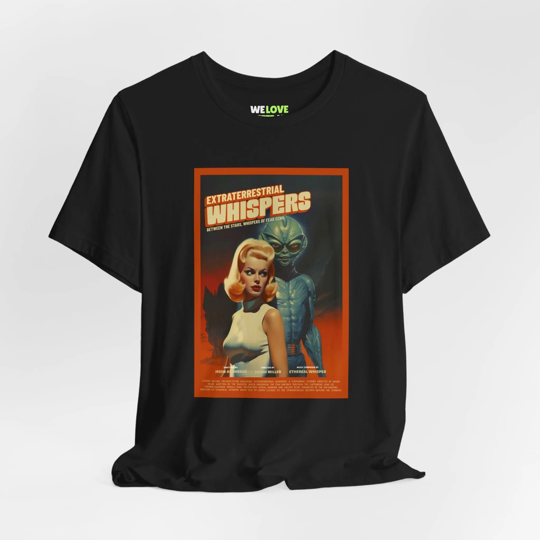 Extraterrestrial Whispers Retro Sci-Fi T-Shirt