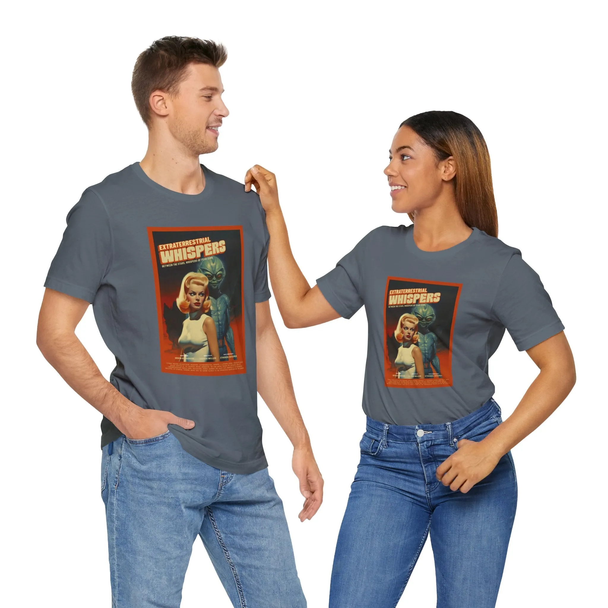 Extraterrestrial Whispers Retro Sci-Fi T-Shirt