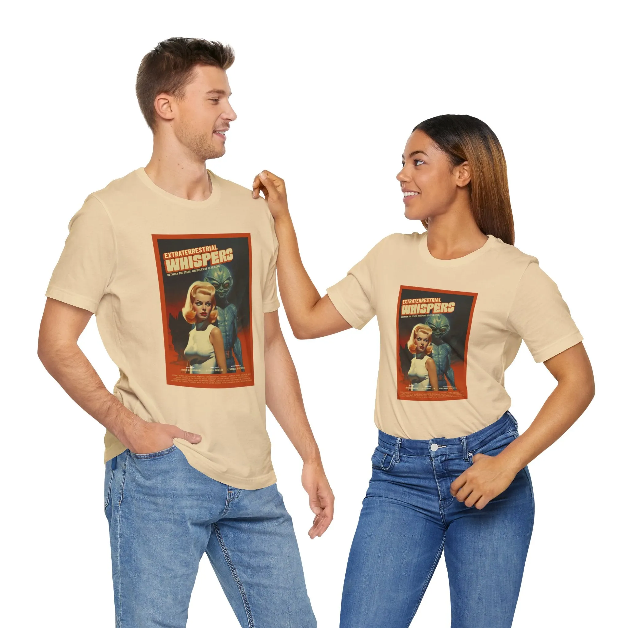 Extraterrestrial Whispers Retro Sci-Fi T-Shirt